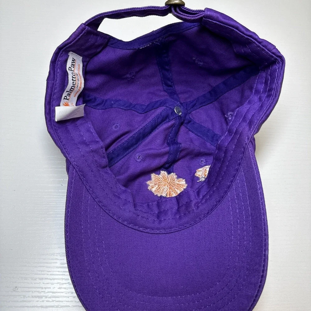 Clemson Tigers Palmetto Paw Purple Hat, Adjustable,Palmetto State South carolina